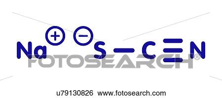 Stock Photograph - Sodium thiocyanate salt chemical structure, illustration. Fotosearch