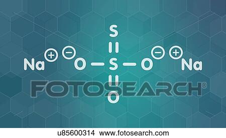 Sodium thiosulfate chemical structure, illustration View Large Photo Image Picture - Sodium thiosulfate chemical structure, illustration. Fotosearch