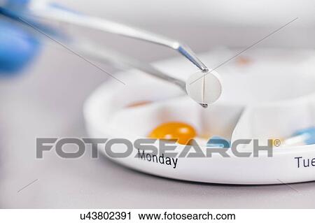 Stock Image - Sorting medications. Fotosearch