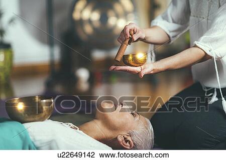 Sound healing meditation therapy View Large Photo Image Stock Image - Sound healing meditation therapy. Fotosearch