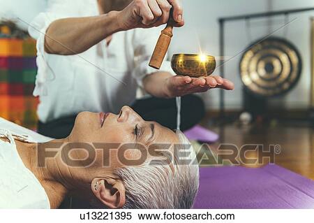 Sound healing meditation therapy View Large Photo Image Stock Photography - Sound healing meditation therapy. Fotosearch