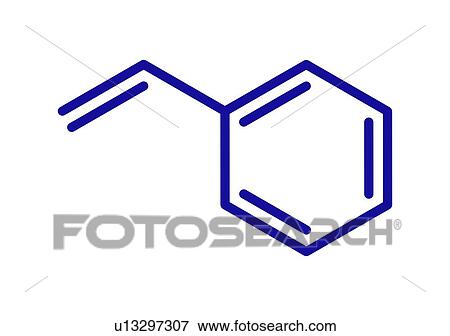 Stock Photo - Styrene molecule, illustration. Fotosearch