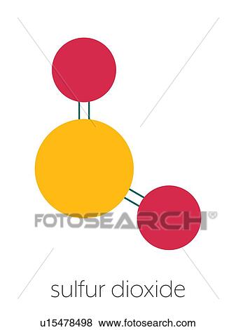 Stock Photo - Sulfur dioxide food preservative molecule, illustration. Fotosearch