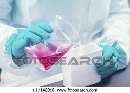 Stock Photograph - Technician working with bacteria strains. Fotosearch