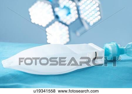 Stock Photo - Test lung on operating table, close up. Fotosearch