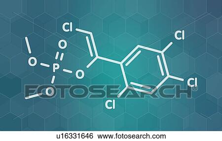 Stock Photograph - Tetrachlorvinphos organophosphate insecticide molecule. Fotosearch
