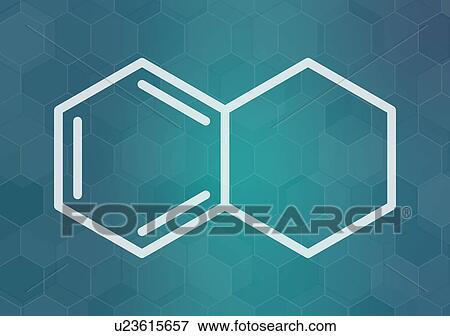 Stock Photo - Tetralin solvent molecule, illustration. Fotosearch