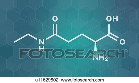 Stock Image - Theanine herbal molecule, illustration. Fotosearch