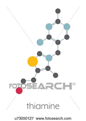 Stock Photo - Thiamine triphosphate molecule, illustration. Fotosearch