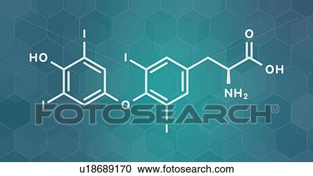 Thyroxine thyroid hormone molecule, illustration View Large Photo Image Stock Image - Thyroxine thyroid hormone molecule, illustration. Fotosearch