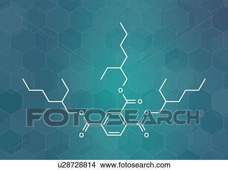 Picture - Tri-octyl-trimellitate molecule, illustration. Fotosearch