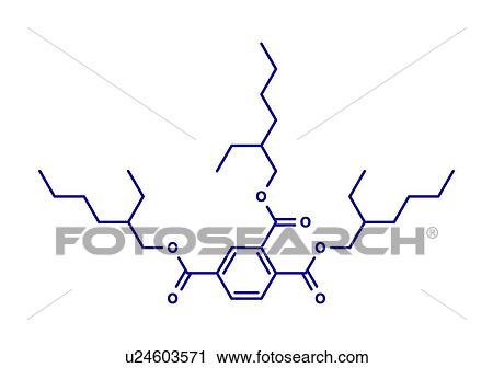 Stock Image - Tri-octyl-trimellitate molecule, illustration. Fotosearch