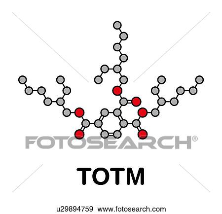 Stock Photo - Tri-octyl-trimellitate molecule, illustration. Fotosearch