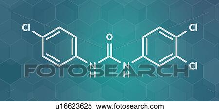 Stock Photography - Triclocarban antibacterial agent molecule, illustration. Fotosearch