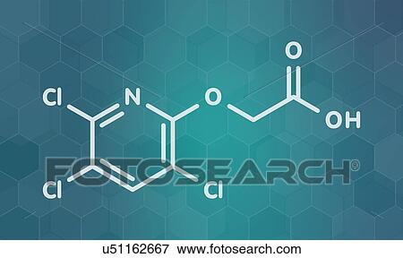 Stock Photo - Triclopyr herbicide molecule, illustration. Fotosearch