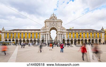 Stock Photo - Triumphal Arch, Praa do Comrcio, Lisbon, Portugal. Fotosearch