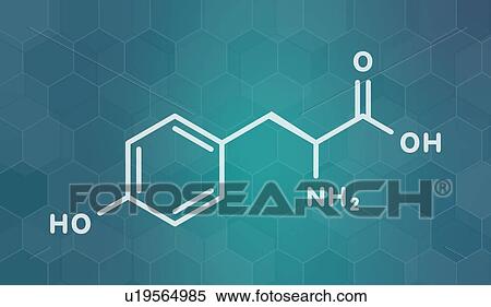 Stock Photography - Tyrosine amino acid molecule, illustration. Fotosearch