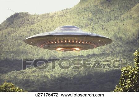 UFO above trees, composite image View Large Photo Image Stock Image - UFO above trees, composite image. Fotosearch