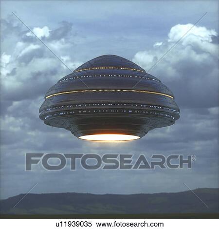 Stock Photography - Unidentified flying object, illustration. Fotosearch