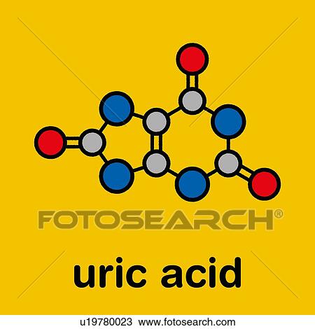 Stock Image - Uric acid molecule. Fotosearch