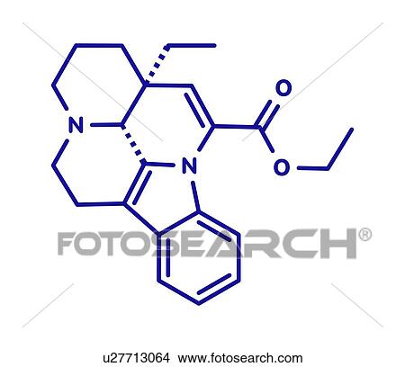 Picture - Vinpocetine molecule, illustration. Fotosearch