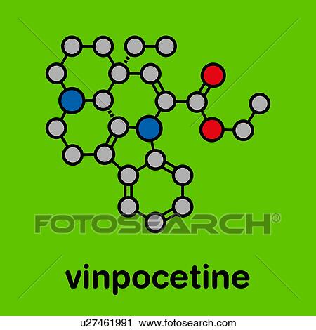 Stock Image - Vinpocetine molecule, illustration. Fotosearch