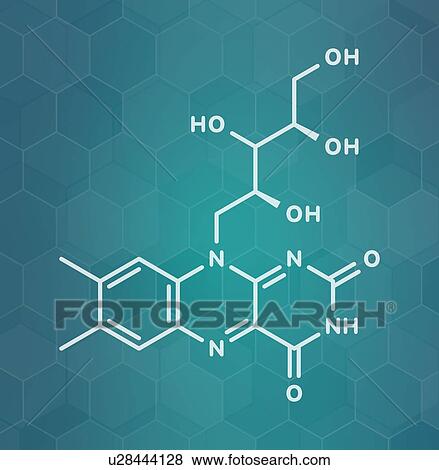 Stock Photo - Vitamin B2 molecule, illustration. Fotosearch