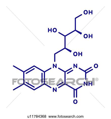 Stock Photo - Vitamin B2 or riboflavin molecule. Fotosearch