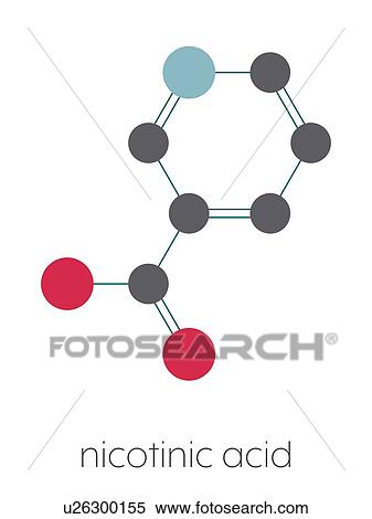 Stock Photography - Vitamin B3 molecule, illustration. Fotosearch