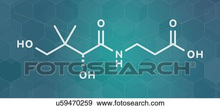 Stock Photo - Vitamin B5 molecule, illustration. Fotosearch