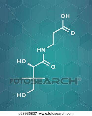 Stock Photo - Vitamin B5 molecule, illustration. Fotosearch