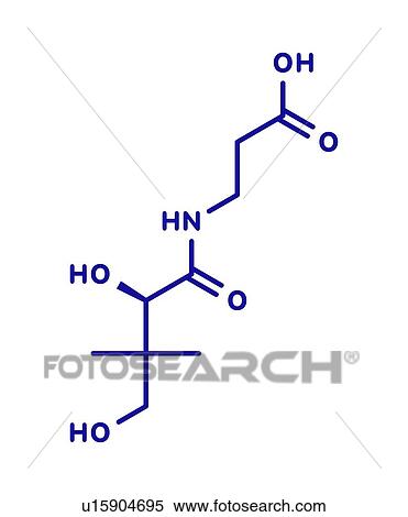 Stock Photography - Vitamin B5 molecule, illustration. Fotosearch