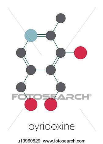 Stock Photo - Vitamin B6 or pyridoxine molecule. Fotosearch