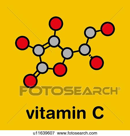 Stock Photo - Vitamin C molecule, illustration. Fotosearch