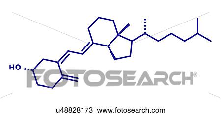 Stock Image - Vitamin D molecule, illustration. Fotosearch