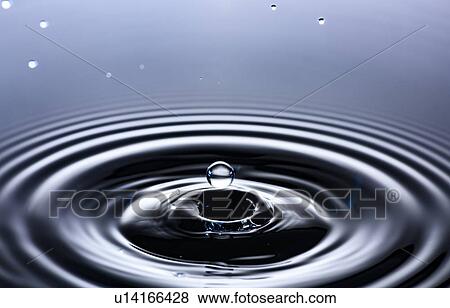 Water drop creating circular ripples View Large Photo Image Stock Photo - Water drop creating circular ripples. Fotosearch