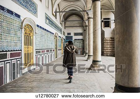 Woman exploring Topkapi Palace, Istanbul, Turkey View Large Photo Image Stock Photo - Woman exploring Topkapi Palace, Istanbul, Turkey. Fotosearch