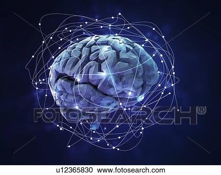 Stock Image - Artificial neural network, illustration. Fotosearch