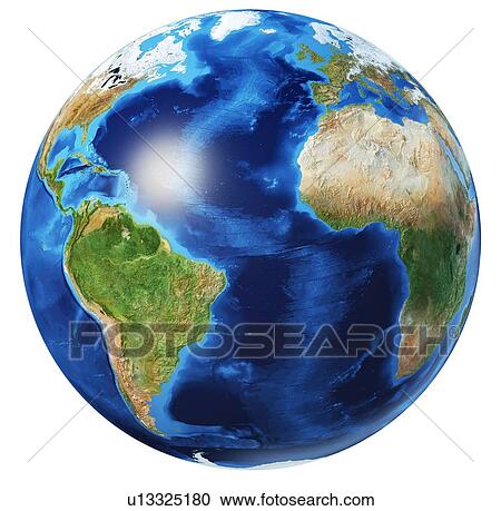 Stock Image - Atlantic Ocean, illustration. Fotosearch