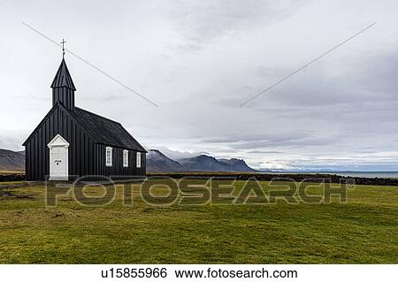 Black Church, Budir, Snaefellsnes, Iceland View Large Photo Image Stock Photograph - Black Church, Budir, Snaefellsnes, Iceland. Fotosearch