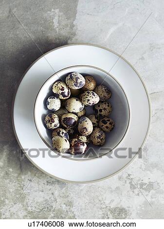 Stock Photo - Bowl of quail eggs. Fotosearch