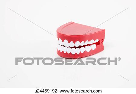 Stock Image - Chattering toy teeth. Fotosearch