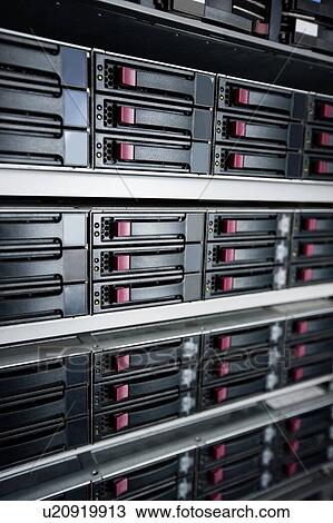 Close up of server hard drives in data center View Large Photo Image Stock Image - Close up of server hard drives in data center. Fotosearch