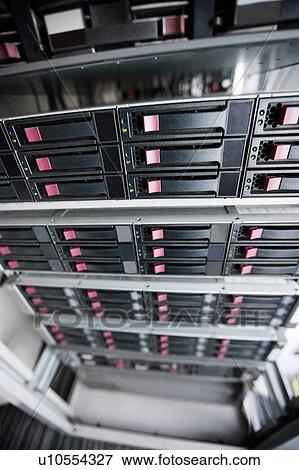 Close up of server hard drives in data center View Large Photo Image Stock Photo - Close up of server hard drives in data center. Fotosearch