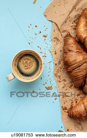 Coffee and croissants View Large Photo Image Stock Image - Coffee and croissants. Fotosearch