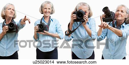 Picture - Collage of Senior photographer. Fotosearch