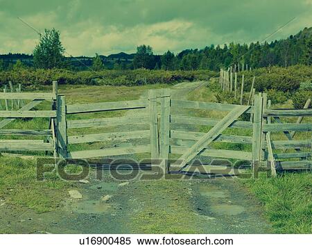 Country road with fence View Large Photo Image Stock Photography - Country road with fence. Fotosearch