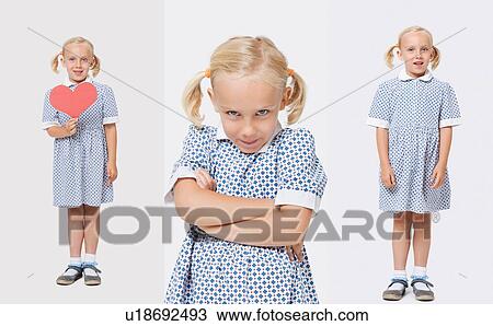 Cute collage of young blonde little girl View Large Photo Image Stock Image - Cute collage of young blonde little girl. Fotosearch