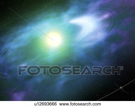 Stock Photograph - DMPP-1 exoplanet system, illustration. Fotosearch