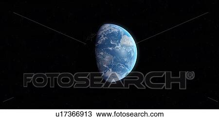 Earth from space, illustration View Large Photo Image Stock Image - Earth from space, illustration. Fotosearch